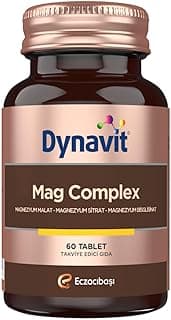Dynavit Mag Complex 200mg Magnezyum Kompleks 3lü Form (Malat-Sitrat-Bisglisinat) 60 Tab–Kas & Kemik & Enerji