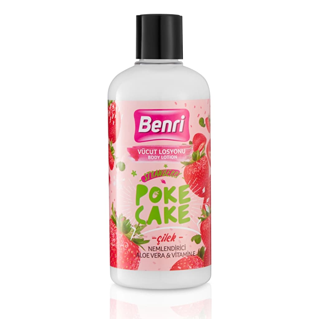 Benri Çilek Poke Cake Vücut Losyonu 500 ml