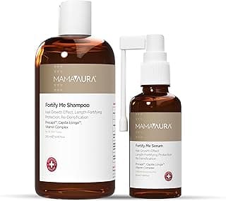 Mamaaura Fortify Me Set, Saç Dökülme Görünümünü Azaltmaya Yardımcı, Procapil ve Capilia Longa İçeren Saç Kökü Destekleyici Şampuan & Serum Seti