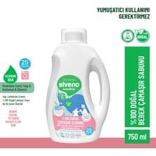 Siveno %100 Doğal Bebek Çamaşır Sabunu Kendinden Yumuşatıcılı Bitkisel Deterjan Konsantre Vegan 750 ml