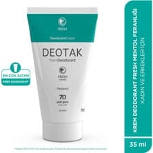 Deotak Fresh Mentol Krem Deodorant 35 ml