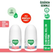 Siveno %100 Doğal Roll On Teen Girl Genç Kız Deodorant Ter Kokusu Önleyici Bitkisel Lekesiz Vegan 50 ml X2 Adet