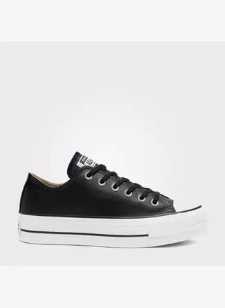 Converse Chuck Taylor All Star Lift Unisex Siyah Deri Platform Sneaker