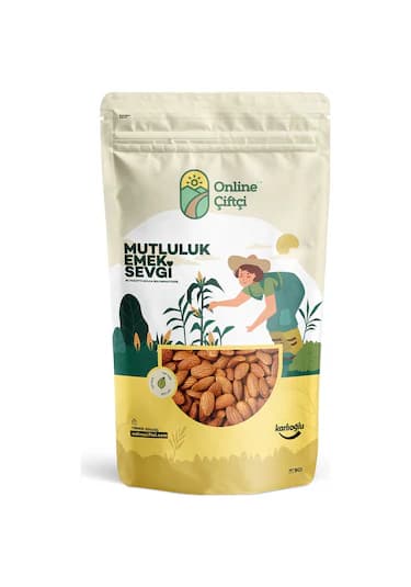Online Çiftçi Çiğ Yerli Badem 1 KG