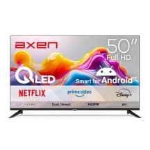 Axen AX50QFPRL-A14S 50" 126 Ekran Uydu Alıcılı Full HD Android Smart QLED TV - Siyah