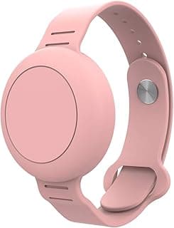 Buff TagSafe Çocuk Bileklik Silikon AirTag Uyumlu Kılıf Saat Hafif Su Geçirmez (Pembe)