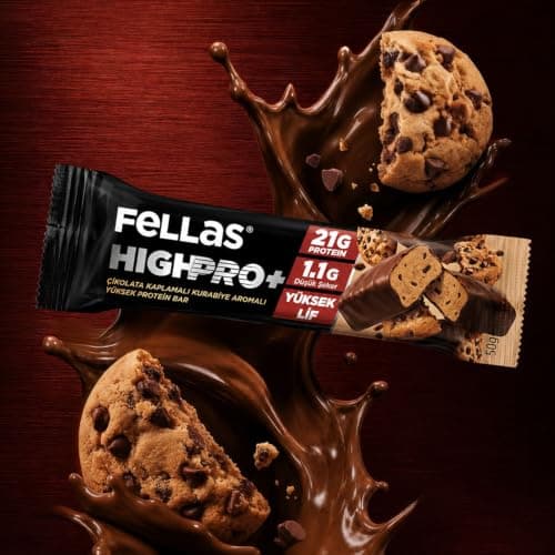 Fellas Çikolata Kaplı HighPro+ Protein Bar - Kurabiye Aromalı (50g)