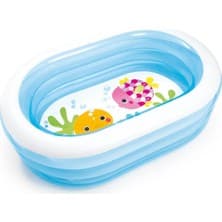 intex İntex Şeffaf Oval Havuz 163 x 107 x 46 cm 0,38 mm Kaliteli Vinil Malzemeden Eğlenceli Yaz Keyfi