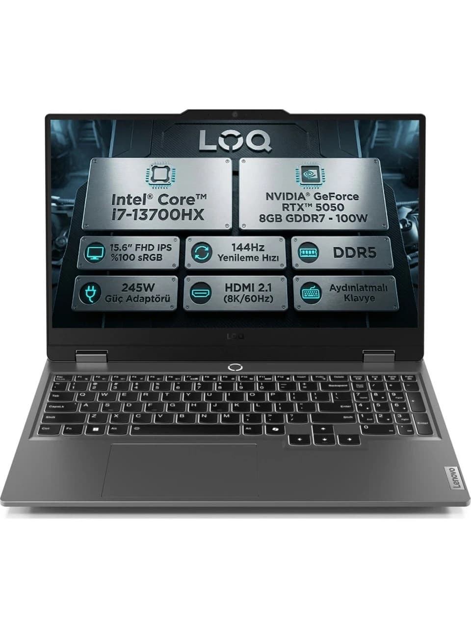 Lenovo Nb LoQ 15ırx10 83je00kntr I7-13700hx 16gb 1tb Ssd 8gb Rtx 5050 15.6 Dos