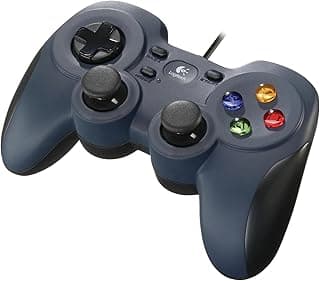 Logitech F310 Kablolu Gamepad, Özel 4 Düğmeli Hassas D-Pad, 1,8 m Kablo Uzunluğu, Lacivert