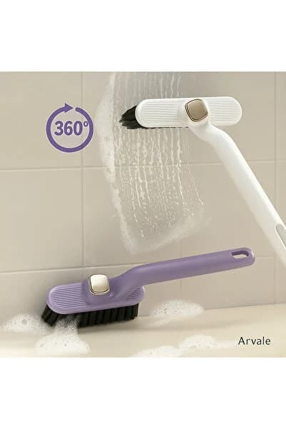ARVALE 360 Derece Döner Başlıklı Dar Alan Ölü Köşeler Ve Çatlak Temizlik Fırçası Cımbızlı Detay Temizlik