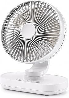 ROBEVE YK Otomatik Dönebilen Şarjlı Masaüstü Vantilatör 120° Otomatik Döner – USB Type-C, 4 Kademeli Hız, Sessiz Mini Fan, Taşınabilir, Uzun Süre Kullanım, Ofis & Ev İçin