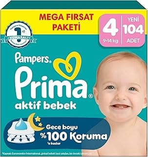 Prima Aktif Bebek Mega Fırsat Paketi 4 Beden 104 Adet