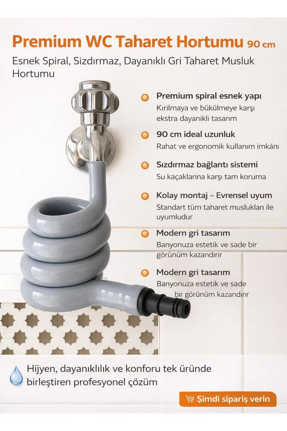 MAHİSER Wc Taharet Hortumu Wc Matik Hortum