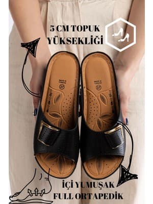 Slipcat Günlük Ortopedik Terlik Anne Orta Yaş Genç Ev & Dışarı Terliği