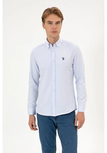 U.s. Polo Assn. Erkek Açık Mavi Gömlek Basic 50316723-vr003 Acık Mavı