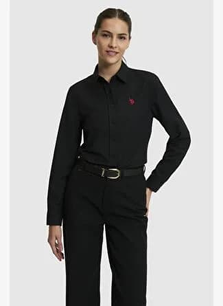 U.S. Polo Assn. Kadın Siyah Uzun Kollu Basic Gömlek 50324791