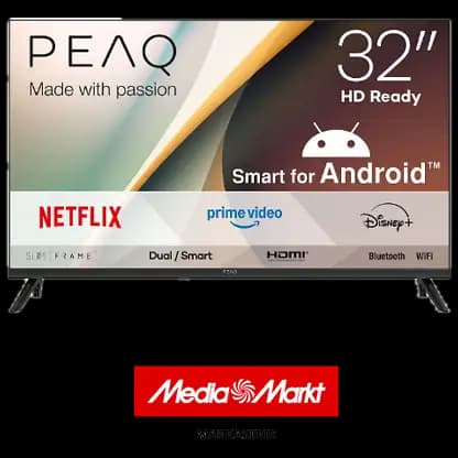 PEAQ 32A7000 32'' Smart TV – Android İşletim Sistemli, Dahili Uydu Alıcılı HD LED TV