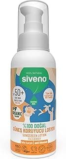 Siveno %100 Doğal ve Organik Tamanu Yağlı Güneş Losyonu Mineral Filtreli Tüm Aile Için 50 SPF 100 ml