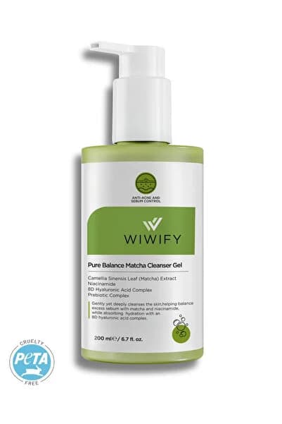 WIWIFY Pure Balance Yüz Yıkama Jeli Akne ve Yağlanma Karşıtı Sebum Dengeleyici, Nemledirici Etkili