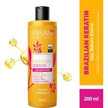 Urban Care Brazilian Keratin Saç Bakım Kremi Kuru ve Mat Saçlar İçin 200 ML Vegan Formül