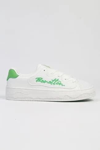 United Colors of Benetton Benetton® | BNI-10102 4211 Beyaz Yesil-İthal Platform Topuk Kadın Sneaker