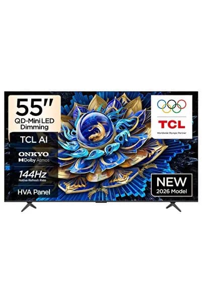 55T8D 55 İnç 4K UHD Uydu Alıcılı Google Smart QD-MiniLED Dimming TV