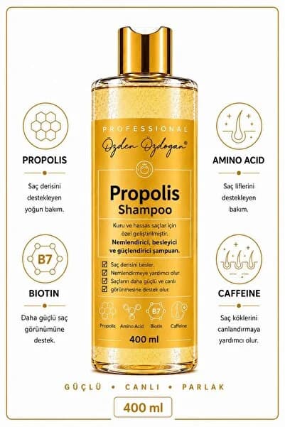 Nemlendirici Besleyici Güçlendirici Propolis Şampuan - 400 ml