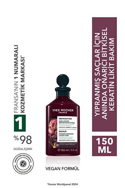 Yves Rocher Anında Onarıcı Bitkisel Keratin Likit Bakım 150 ml
