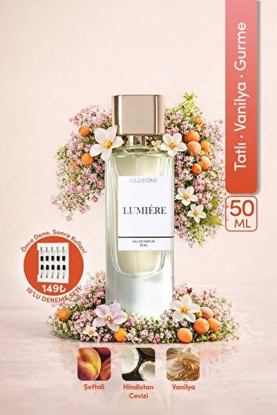 Lumiére Edp Kadın Parfüm 50ml | Tatlı - Vanilya - Gurme | Narenciye, Müge, Orkide, Misk