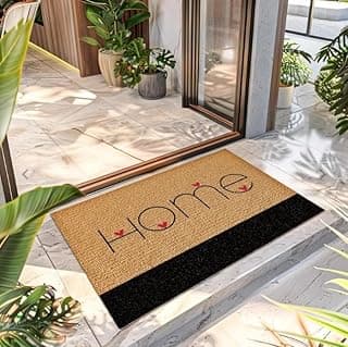DECOVETRO KAPI ÖNÜ RENKLİ KALP HOME HALI PASPAS 40 X 60 CM
