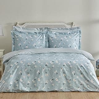 Karaca Home Daisy %100 Pamuk Çift Kişilik Nevresim Takımı Mint Mavi (PP)
