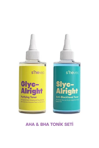 s'hevec AHA+BHA Tonik Seti GLYC-ALRIGHT ve SLYC-ALRIGHT
