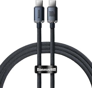 Baseus Crystal Shine 100W 120 cm PD Type-C Şarj Kablosu Siyah