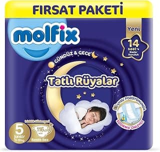 Molfix Tatlı Rüyalar Fırsat Paketi 5 Beden Junior 116 Adet