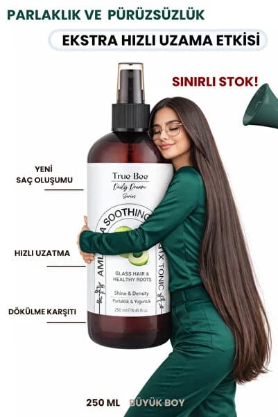 True Bee Daily Dream Series | Yoğun Parlaklık Ve Hızlı Saç Uzatma Etkili Amla Tonik 250 ml