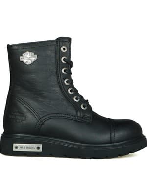 Harley Davidson 025Z100630 Tums New Blacky Siyah Bayan Bot Düz Topuklu Outdoor Kullanım