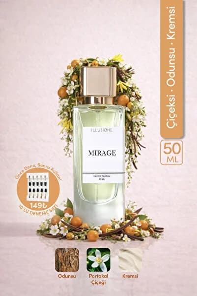 Mirage Edp Kadın Parfüm 50ml | Çiçeksi -Odunsu- Kremsi | Portakal Çiçeği, Sümbülteber, Vanilya, Misk