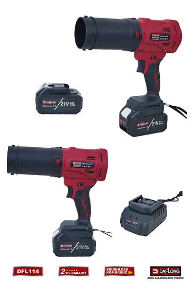 21V KÖMÜRSÜZ HAVA ÜFLEME 32.000 RPM BAHÇE VE ARAÇ KURUTMA MANGAL HARLAMA DFL-114