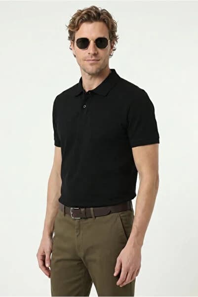 Kiğılı Polo Yaka Slim Fit Nakışlı %100 Pamuk Tişört