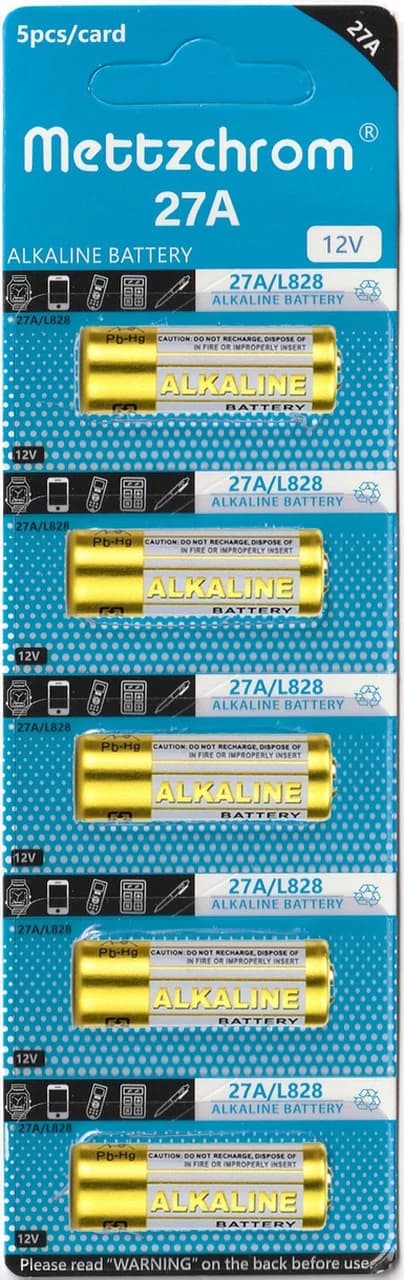 Mettzchrom 27a 12v Alkalin Pil 5 Adet Oto Ve Kapı Kumanda Pili