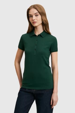 U.S. Polo Assn. U.s. Polo Assn. Kadın Koyu Yeşil Tişört Basic 50323461-vr101 Çok Renkli