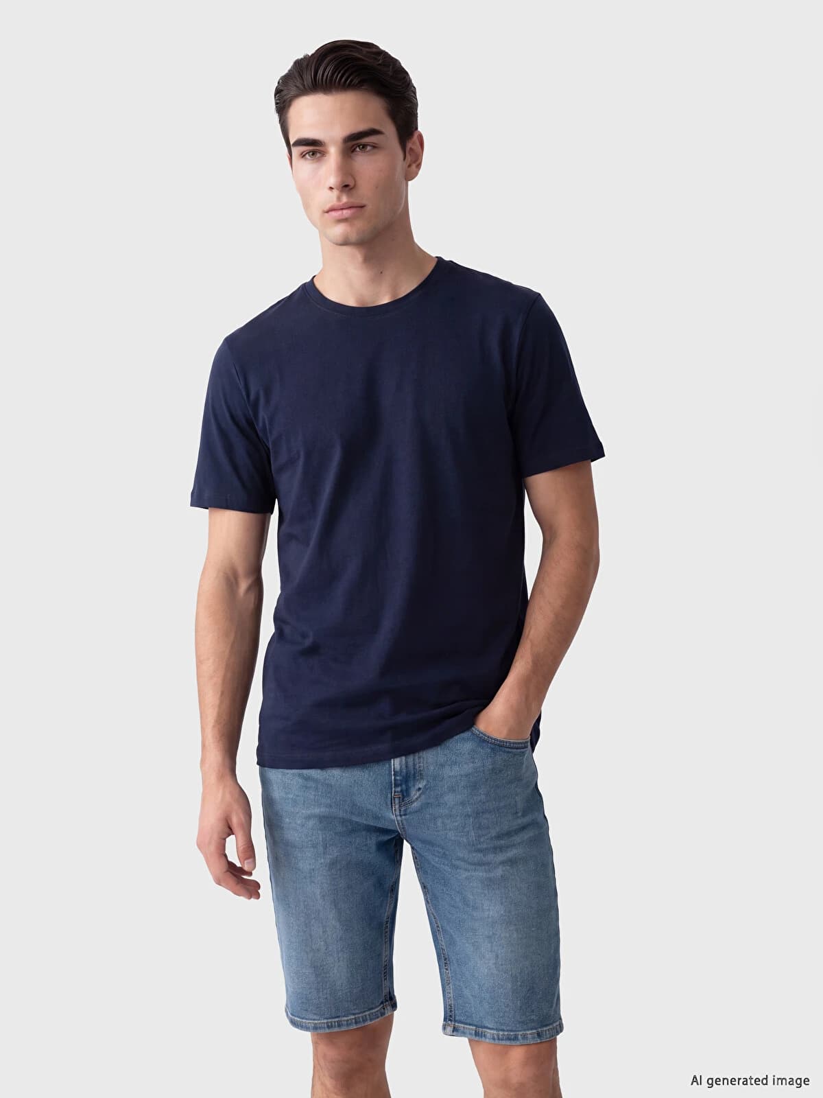 Regular Fit İnce Kumaş Tişört /03