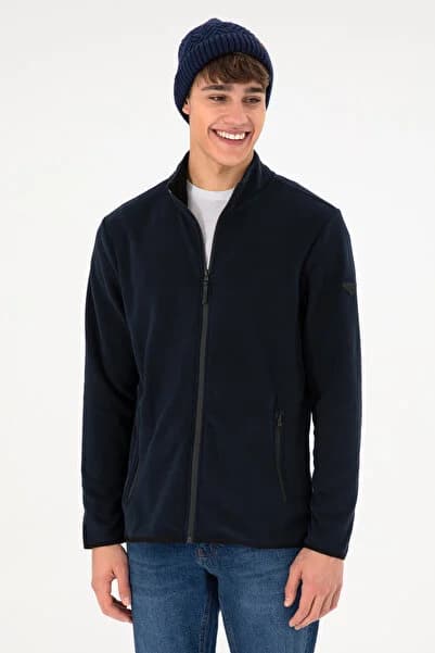 U.S. Polo Assn. Erkek Lacivert Basic Polar Hırka 50298066-VR033
