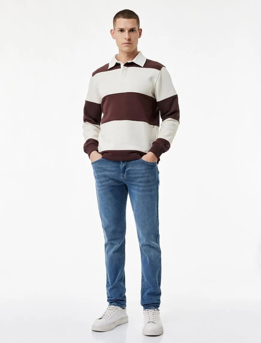 Pamuklu Normal Bel Slim Fit Jean Pantolon - Brad Jean