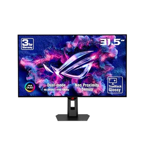 ASUS ROG Strix XG32UCWMG 32 İnç 4K 240Hz Glossy OLED Gaming Monitör | Dual Mode FHD 480Hz, TrueBlack Glossy, Neo Yakınlık Sensörü, 0.03ms, G-SYNC Compatible, PS5 ve Xbox için