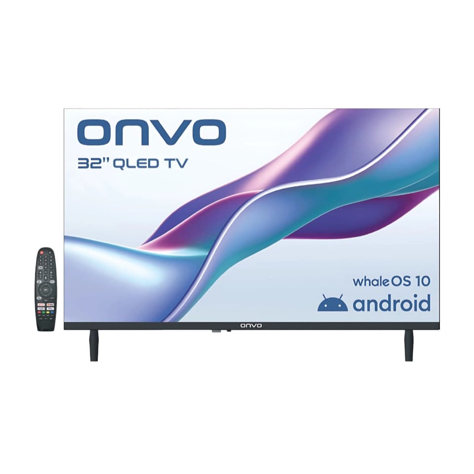 Onvo 32VQ80F2HA 32” Frameless HD Whale OS 10 Qled TV