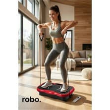 Robo Vibrofitto Titreşimli Spor Aleti Kırmızı Renkli Profesyonel Kardiyo ve Yağ Yakma Destekli