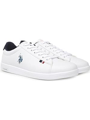 U.S. Polo Assn. 101265963 Kadın Franco Spor Ayakkabı Beyaz - Lacivert Poliüretan Taban Düz Topuk