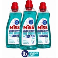 Miss Sıvı Çamaşır Deterjanı Arap Sabunu ve Soda Etkili 1500 ml x 3